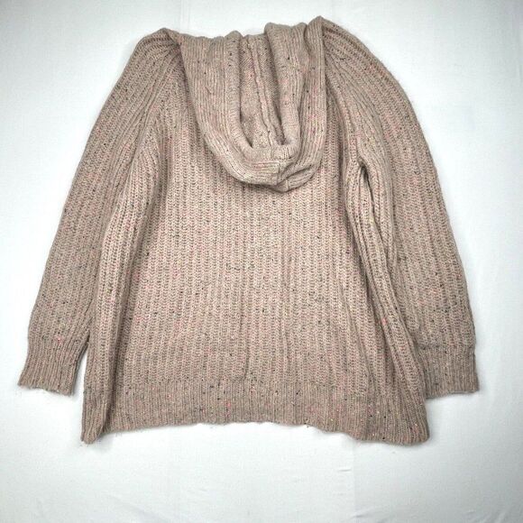 AERIE Open Road Speckled Sweater Hoodie Oversized Wool Blend - Picture 3 of 10